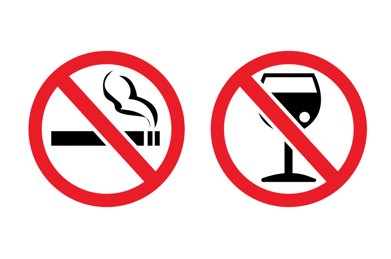 Eliminate Alcohol and Smoking